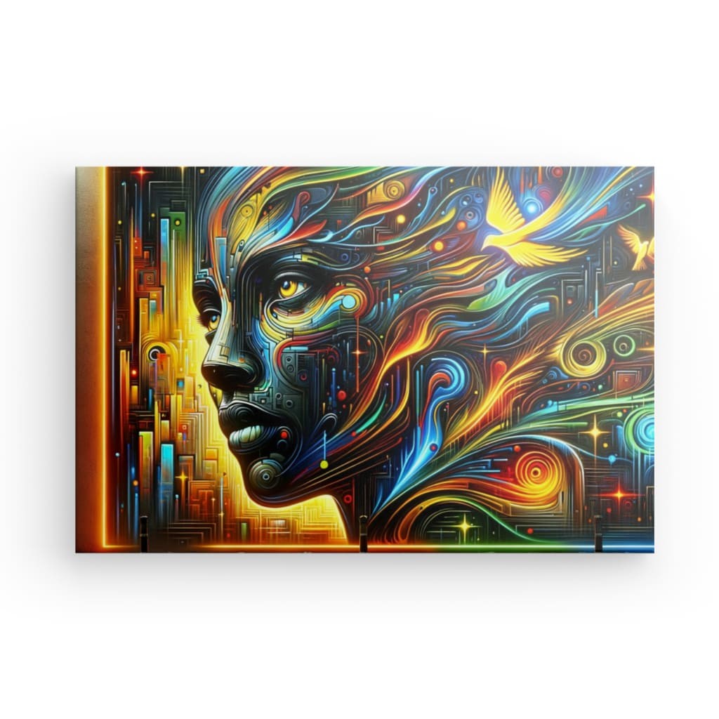 Digital Soul - Abstract Techno Portrait