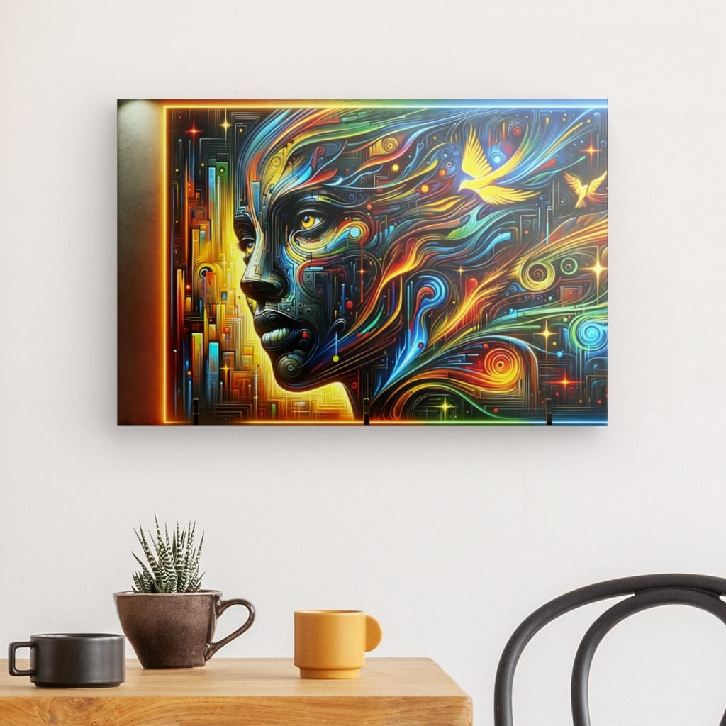 Digital Soul - Abstract Techno Portrait