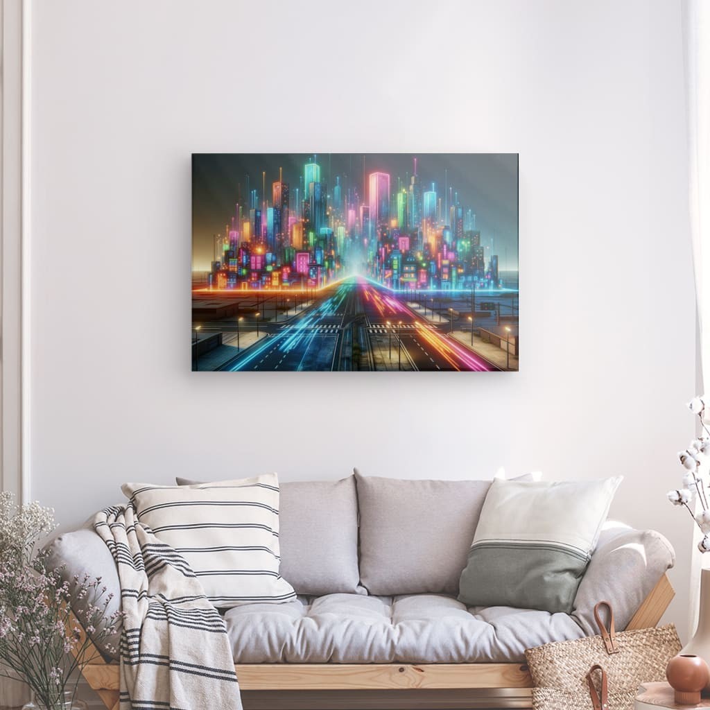 Neon Metropolis - Futuristic Cityscape