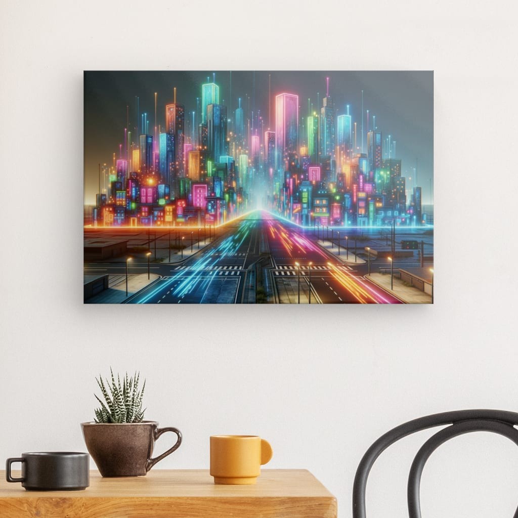 Neon Metropolis - Futuristic Cityscape