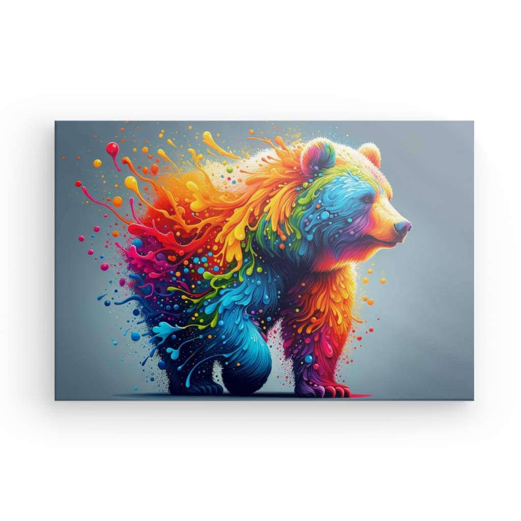 Kaleidoscopic Bear - Colorful wild animal