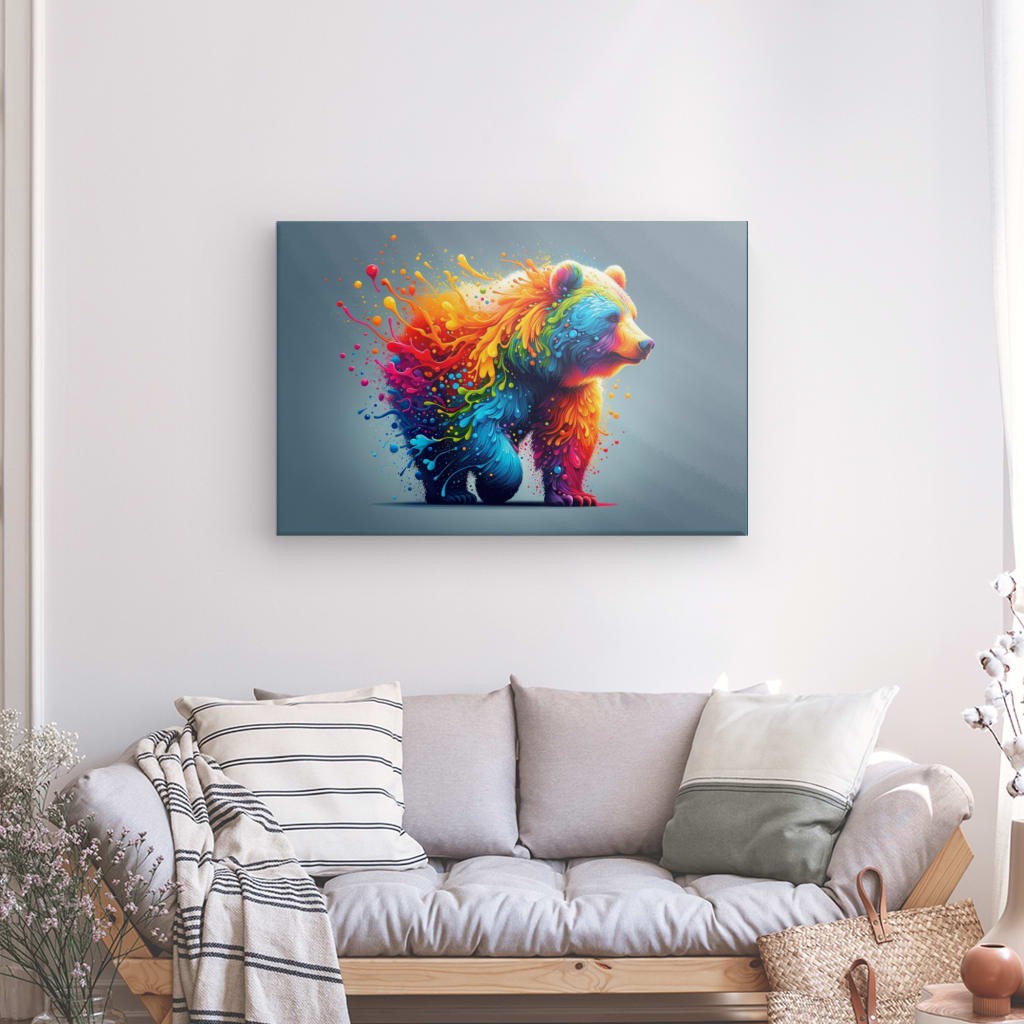 Kaleidoscopic Bear - Colorful wild animal