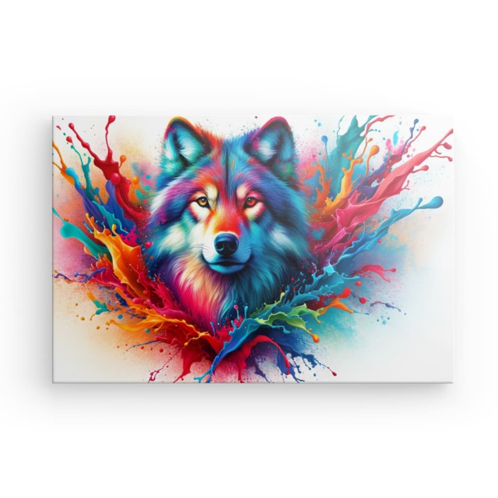 Color Explosion Dogs - Expressive Wolf