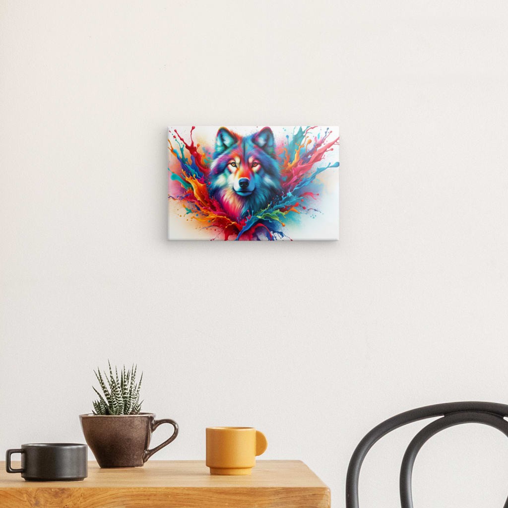 Color Explosion Dogs - Expressive Wolf