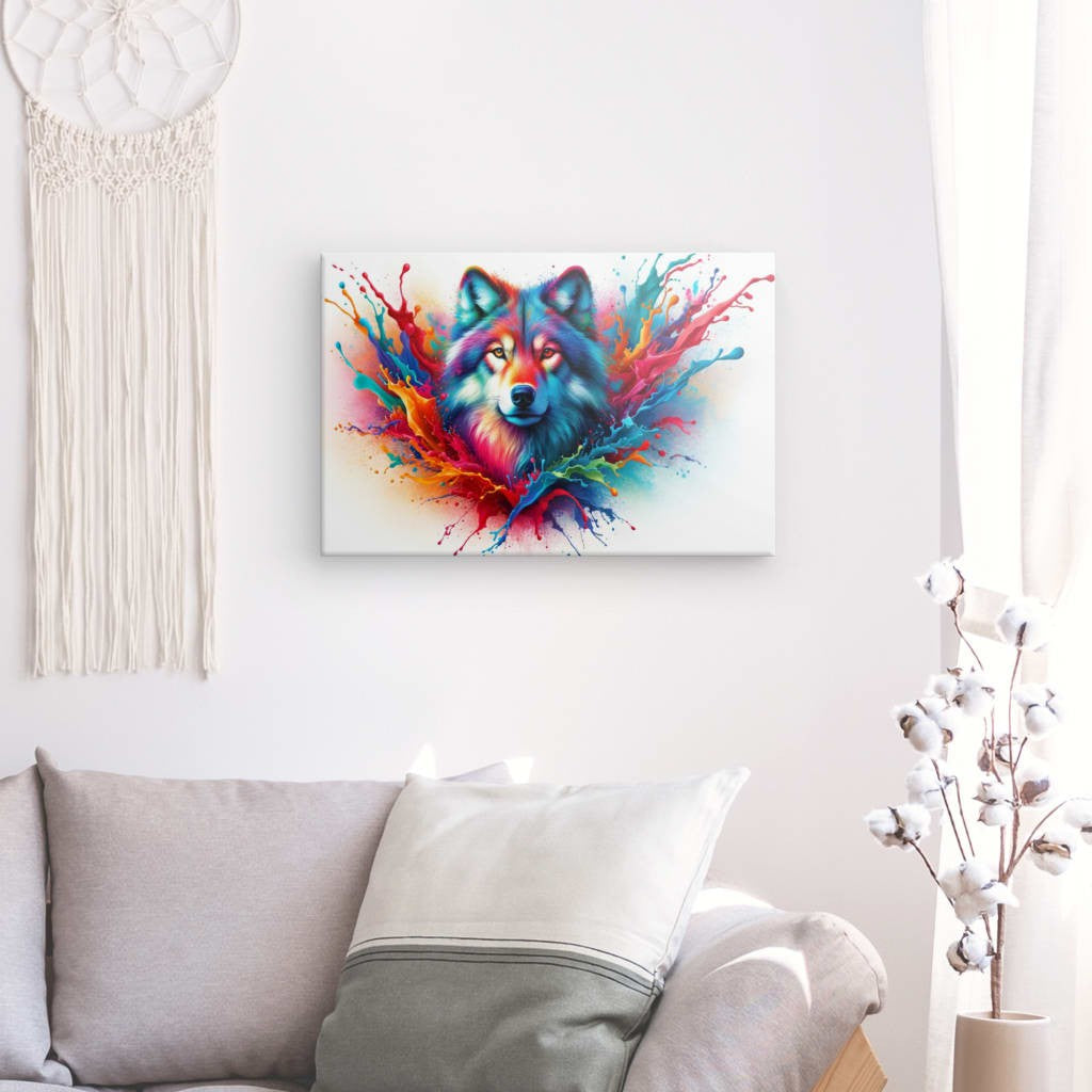 Color Explosion Dogs - Expressive Wolf