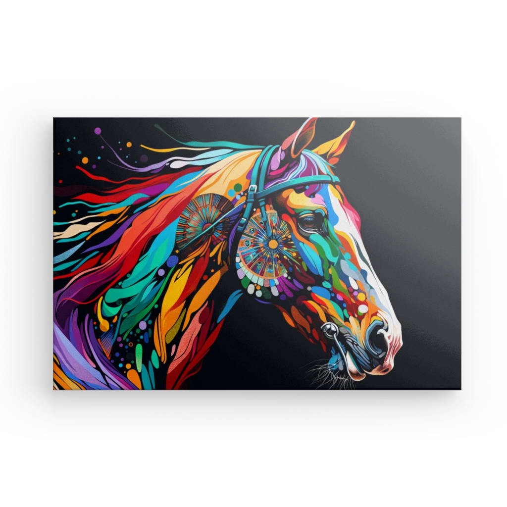 Vitality in colors - portrait of a lively horse