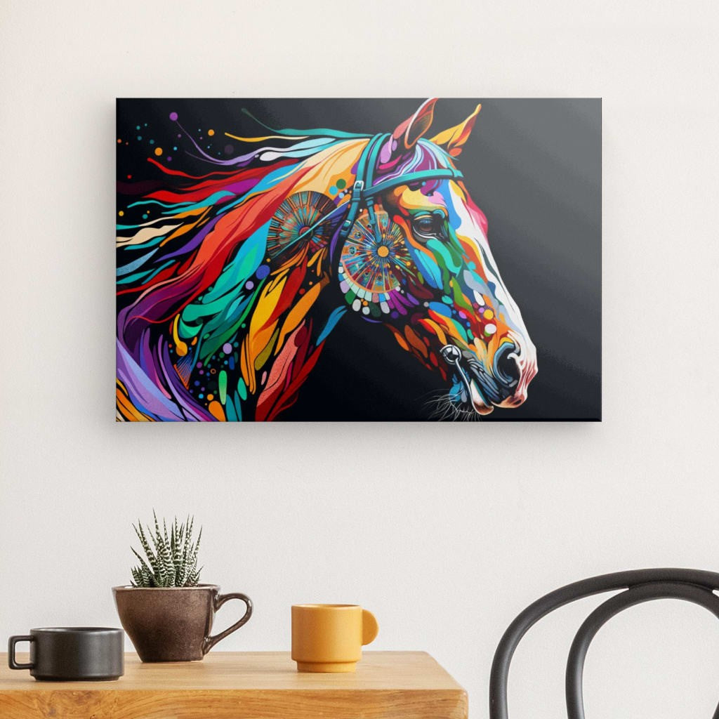 Vitality in colors - portrait of a lively horse