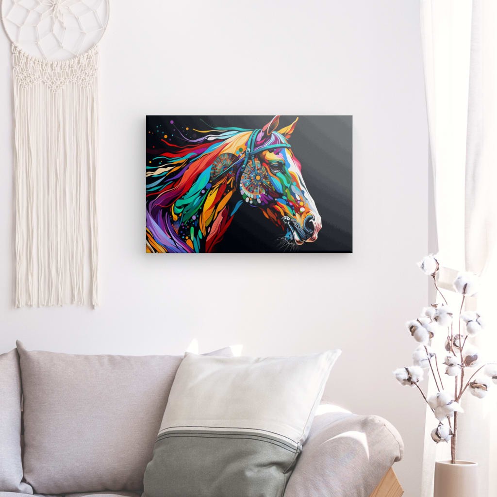 Vitality in colors - portrait of a lively horse