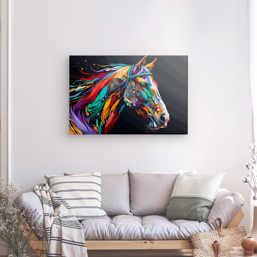 Vitality in colors - portrait of a lively horse
